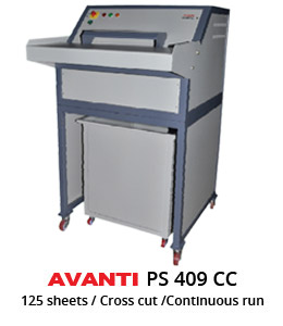 Avanti PS 409 CC HIGH CAPACITY DEPARTMENTAL HEAVY DUTY DOCUMENT SHREDDER